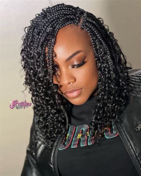 bob braids hairstyles with curls|More.